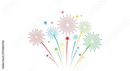 Colorful Fireworks Display Celebration.