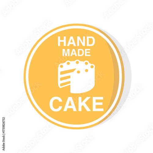 Handmade Cake Icon – Homemade Bakery Label Badge