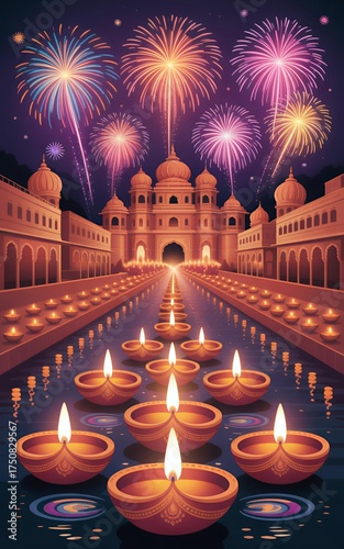 row of lamps