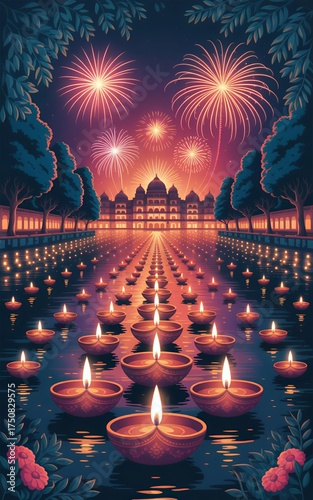 row of lamps