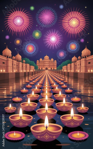 row of lamps