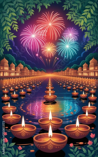 row of lamps