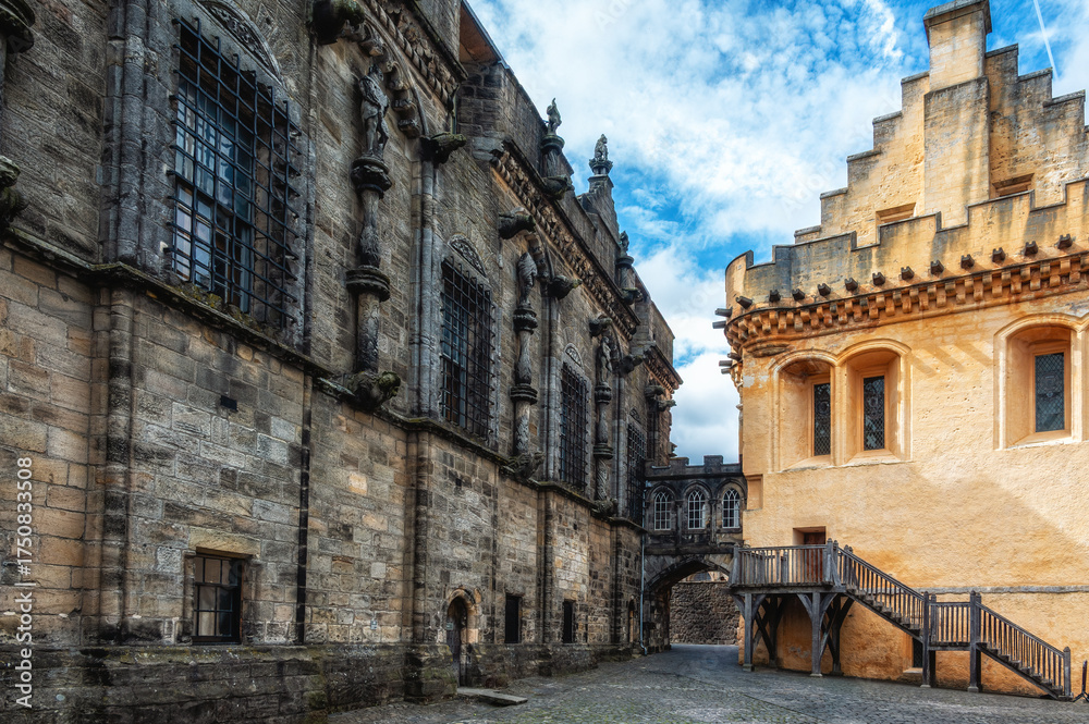 Fototapeta premium Stirling Castle courtyard, Scotland, UK