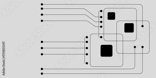Abstract futuristic circuit board Illustration, Circuit board pattern for technology background. Abstract electric technology circuit lines. Futuristic connection digital technology data background.