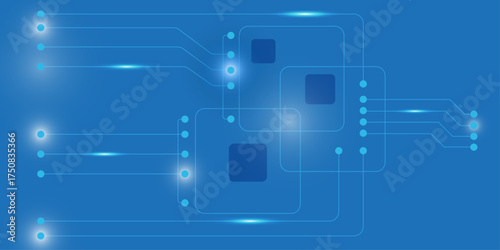 Abstract futuristic circuit board Illustration, Circuit board pattern for technology background. Abstract electric technology circuit lines. Futuristic connection digital technology data background.