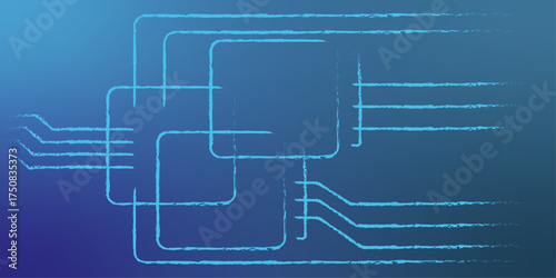 Abstract futuristic circuit board Illustration, Circuit board pattern for technology background. Abstract electric technology circuit lines. Futuristic connection digital technology data background.