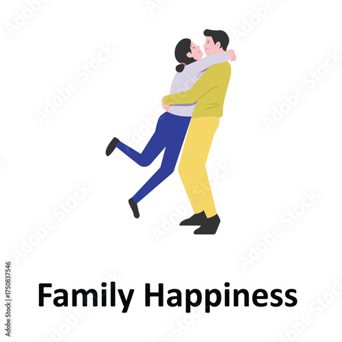 Family Happiness Vector Illustration Which can easily edit or modify