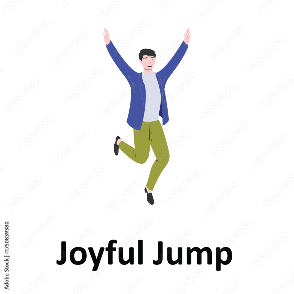 Fototapeta premium Joyful Jump Vector Illustration Which can easily edit or modify