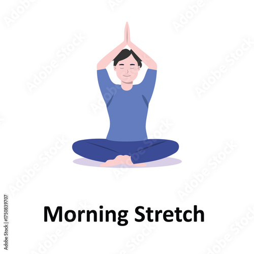 Morning Stretch Vector Illustration Which can easily edit or modify