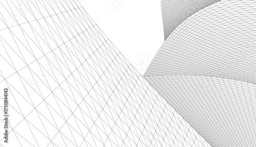 Architectural drawing. Abstract geometric background