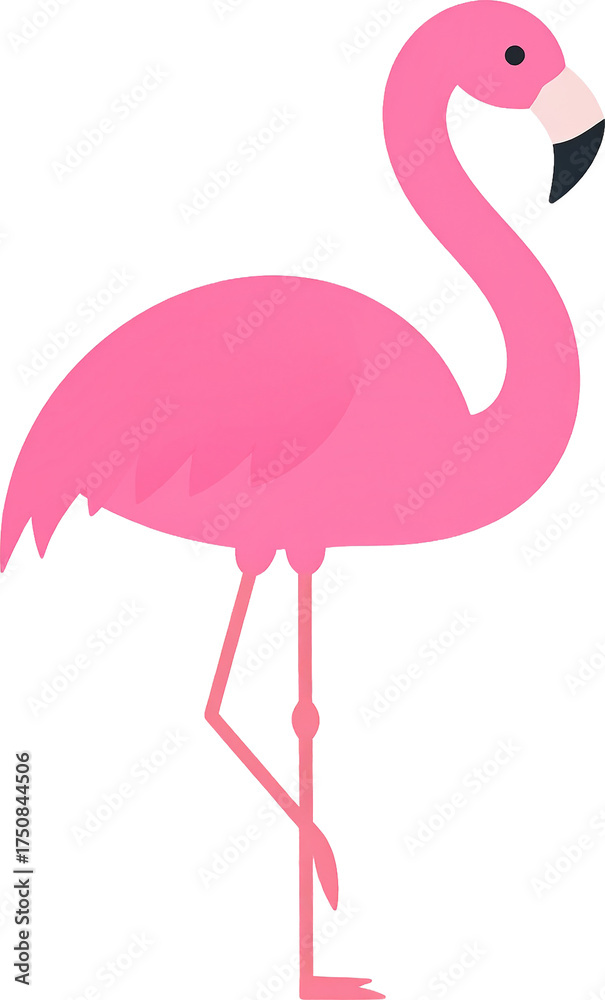 Fototapeta premium Flamingo Icon Isolated on White Background