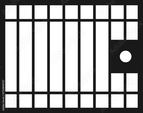 jail icon set. Jails cell symbol