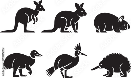 Amazing Australian animal silhouettes for your project