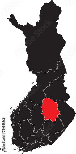 North Savo Region Highlighted on Finland Map