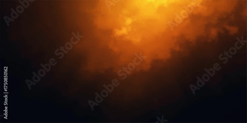 Abstract warm glowing light emanating from the top creating a dramatic and energetic textured background effect