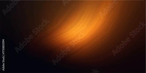 Abstract warm glowing light beam illuminating a dark background with textured pixelated pattern and bokeh effect