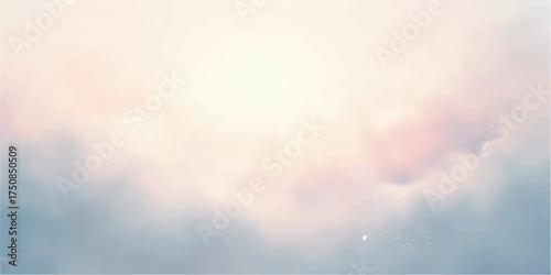 Softly blended pastel watercolor texture with gentle light emanating from the center creating a dreamy atmosphere