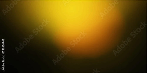 Abstract warm golden yellow and orange light bokeh background with dark shadowy edges and soft focus effect