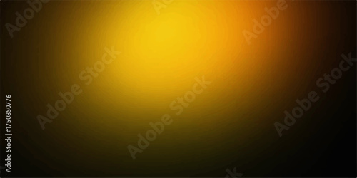 Abstract warm golden yellow and dark orange light gradient background with soft bokeh effect and subtle pixelation