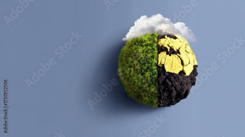 Save the earth future of our globe in balance illustration of environment nature and sustainability