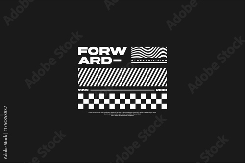 streetwear urban fashion template for printing