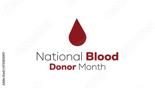 Vector illustration on the theme of National Blood Donor month observed each year during January. banner, Holiday, poster, card and background design.