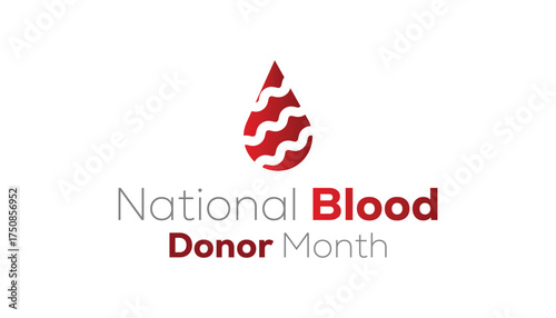 Vector illustration on the theme of National Blood Donor month observed each year during January. banner, Holiday, poster, card and background design.