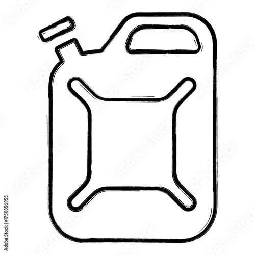 canister icon, brush strokes, vector illustration on white background.