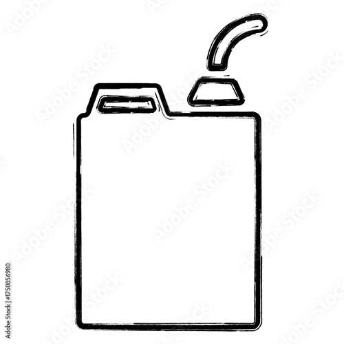 canister icon, brush strokes, vector illustration on white background.