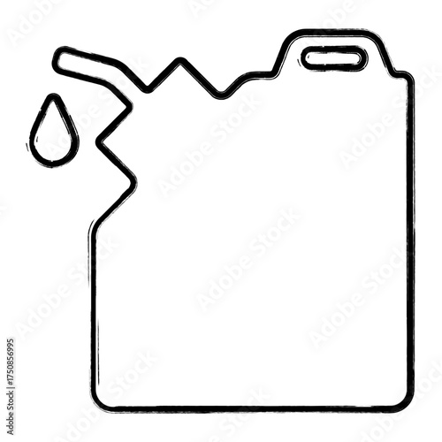 canister icon, brush strokes, vector illustration on white background.