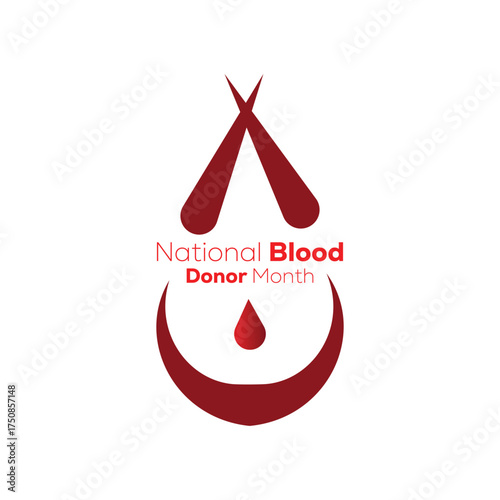 Vector illustration on the theme of National Blood Donor month observed each year during January. banner, Holiday, poster, card and background design.