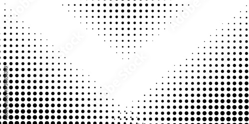 Abstract halftone vector element. Modern doted background. Conceptual vector shape for design posters, business cards, postcards, labels, text and inscriptions. Vintage form.