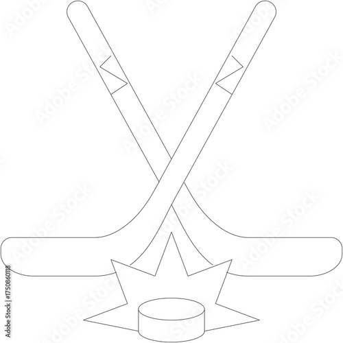 Stylized Dotted Outline Icon of Crossed Swords and Star Emblem on Transparent Background