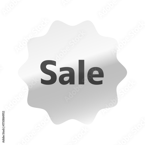 光沢のあるアイコン_Sale_M＋1c font_なめらかなジグザグ型_SILVER