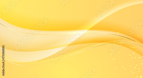 Abstract yellow and gold background with curved lines
