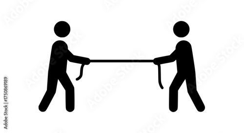 Friends tug battle 