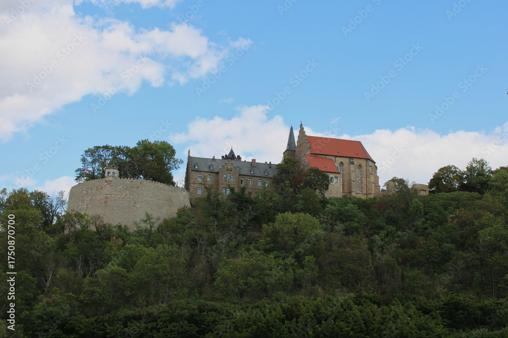 Fototapeta premium Blick auf Schloss Mansfeld in Sachsen-Anhalt_03