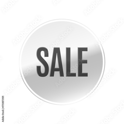 光沢のあるアイコン_SALE_Antonio font_線囲み丸型_SILVER