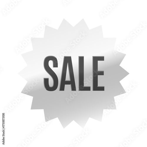 光沢のあるアイコン_SALE_Antonio font_ギザギザ型_SILVER