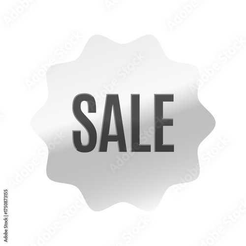 光沢のあるアイコン_SALE_Antonio font_なめらかなジグザグ型_SILVER