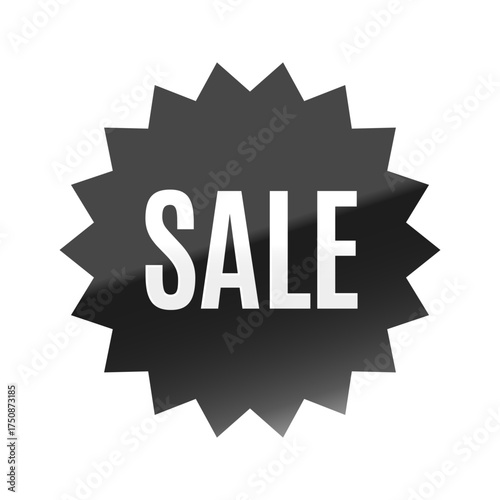 光沢のあるアイコン_SALE_Antonio font_ギザギザ型_BLACK