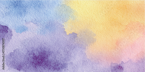 Pastel pink yellow Watercolor Dreamy Background Texture vector design 