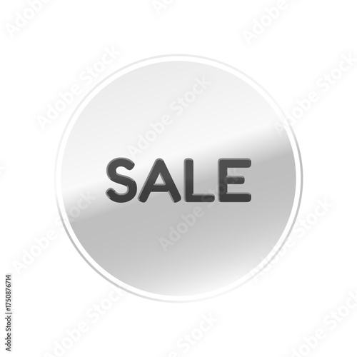 光沢のあるアイコン_SALE_Fredoka font_線囲み丸型_SILVER