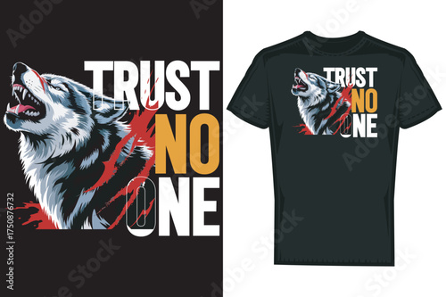 Vector Wolf T shirt Design