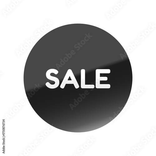 光沢のあるアイコン_SALE_Fredoka font_丸型_BLACK