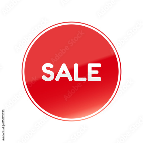 光沢のあるアイコン_SALE_Fredoka font_線囲み丸型_RED