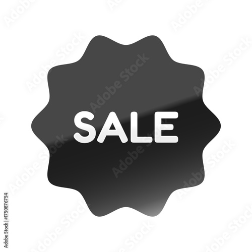光沢のあるアイコン_SALE_Fredoka font_なめらかなジグザグ型_BLACK