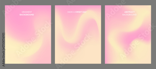 Pink and cream gradient background with smooth flowing curves and gentle lighting. The abstract design evokes a sweet, dreamy, and romantic feeling.