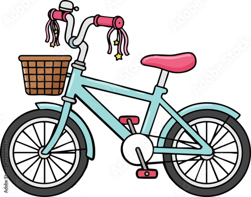 vector illustration of a children's mini bike