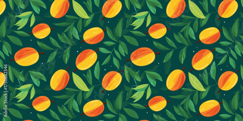 Hand drawn abstract artistic fruit pattern for contemporary print design perfect for fashion apparel textile and modern decorative use